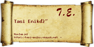 Tasi Enikő névjegykártya
